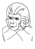 A coloring page of planet of the apes